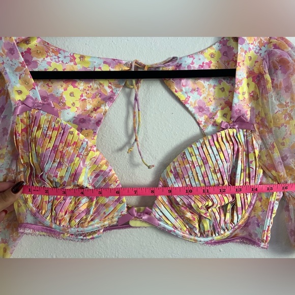 Limited Edition For Love & Lemons Pastel Punch Floral Bra Top - Picture 4 of 5